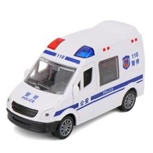  5 Style Simulated Fire Fighting Scene Car Mini Pull Back Toy Vehicle Model Wind Up Police Truck Ambulance for Children Boys Gift 
