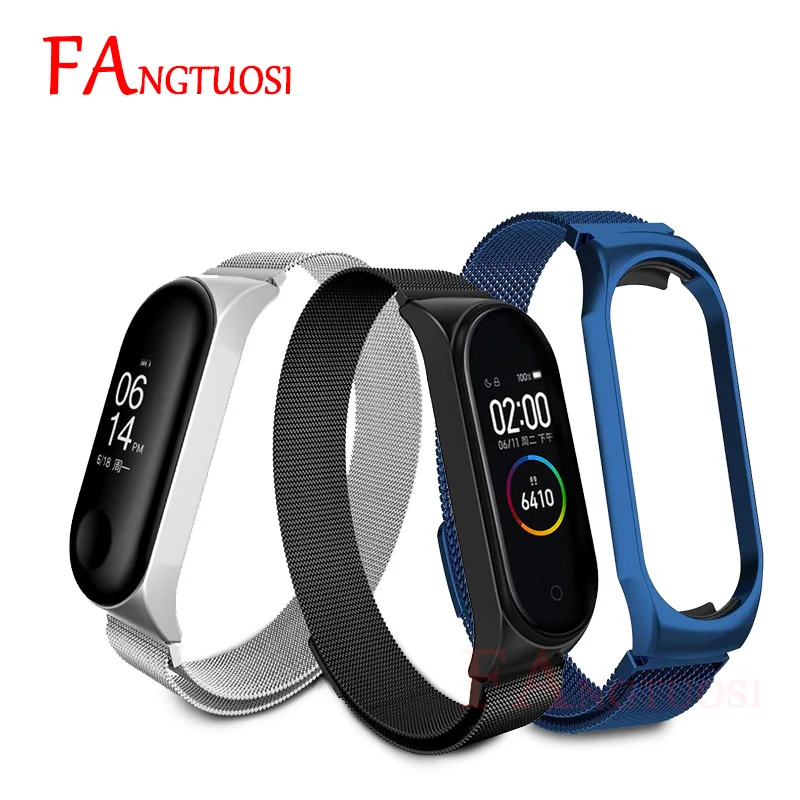 FANGTUOSI для Xiaomi mi Band 4 3 ремешок металлический магнитный браслет ремешок mi Band 4 3 Безвинтовой сменный ремешок из нержавеющей стали FANGTUOSI для Xiaomi mi Band 4 3 ремешок металлический магнитный браслет ремешок mi Band 4 3 Безвинтовой сменный ремешок из нержавеющей стали