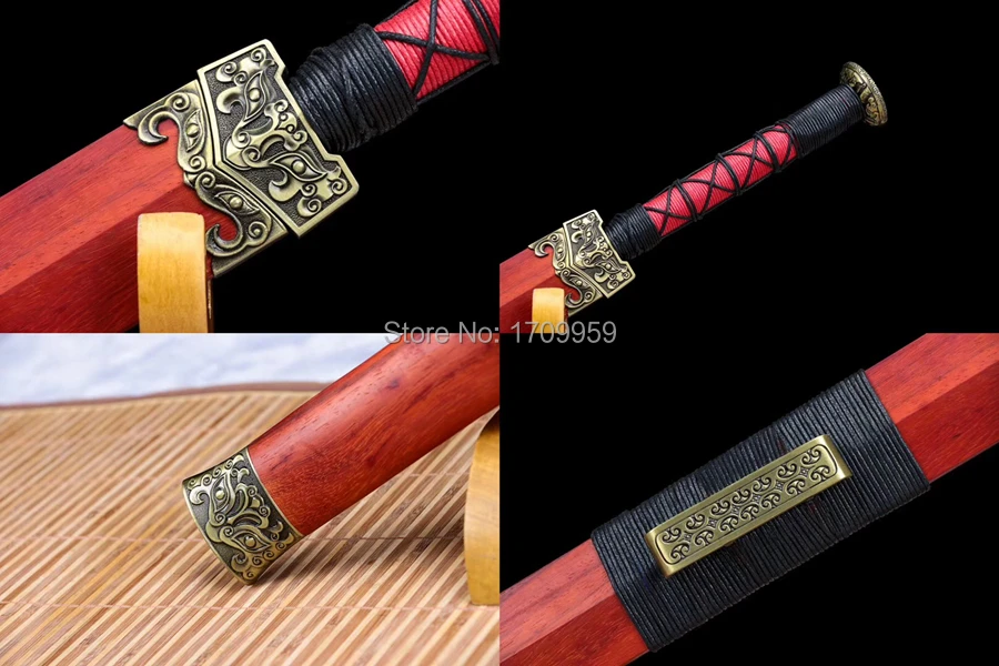 T1095carbon Steel Blade Sharp Chinese Kung Fu Dao Sword Han Tang Battle Jian Swords Sabers Asian