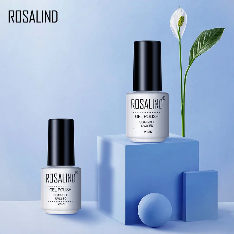ROSALIND Gel Polish Semi Permanent Gel Nail Polish For Nails Art 89 Color Pure Varnish Soak off Base Top UV LED Hybrid Nail Gel 5