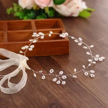 TRiXY H63 свадебные ободки с жемчугом, свадебные украшения для волос, жемчужные бисероплетения, свадебные диадемы, свадебные аксессуары для волос