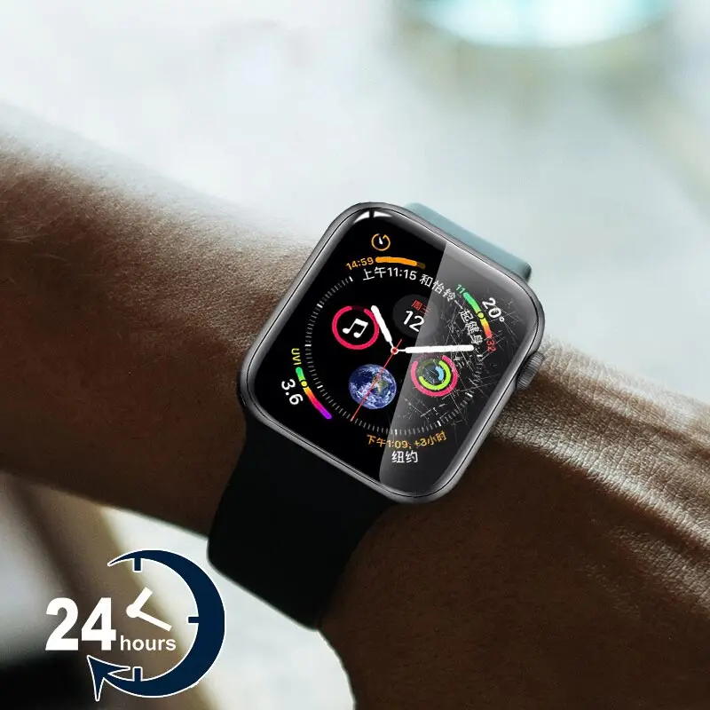 Гурд Защитная пленка для Apple Watch, версии 10D Экран Защитная крышка 38, 40, 42, 44 мм, потому что я смотреть фильм 4 серии 1/2/3/4 не стеклянная пленка