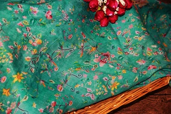 

Original design pattern cotton linen art style printing loose robe dress fabric