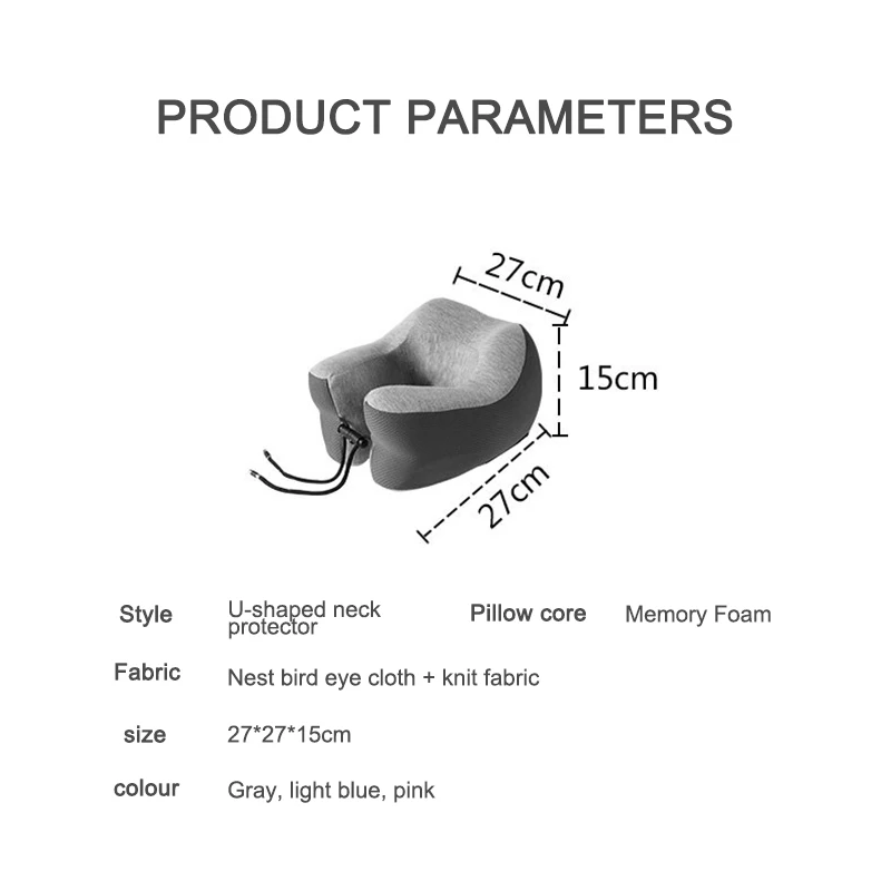 Подушка для путешествий Memory Foam Шейная подушка для шеи для самолета автомобильные офисные подушки u-образная Подушка подбородник для головы