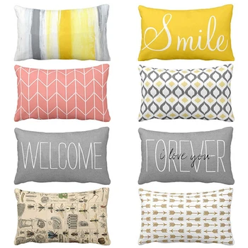 

Pillow Case Rectangular Polyester Cushion Covers Home Decorative Cushions Throw Pillows Bedroom Pillowcase