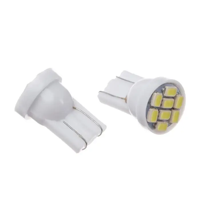 Автолампа светодиодная TORSO T10 W5W габарит 12 В 8 SMD-3528 2 шт свет белый | Лампы и