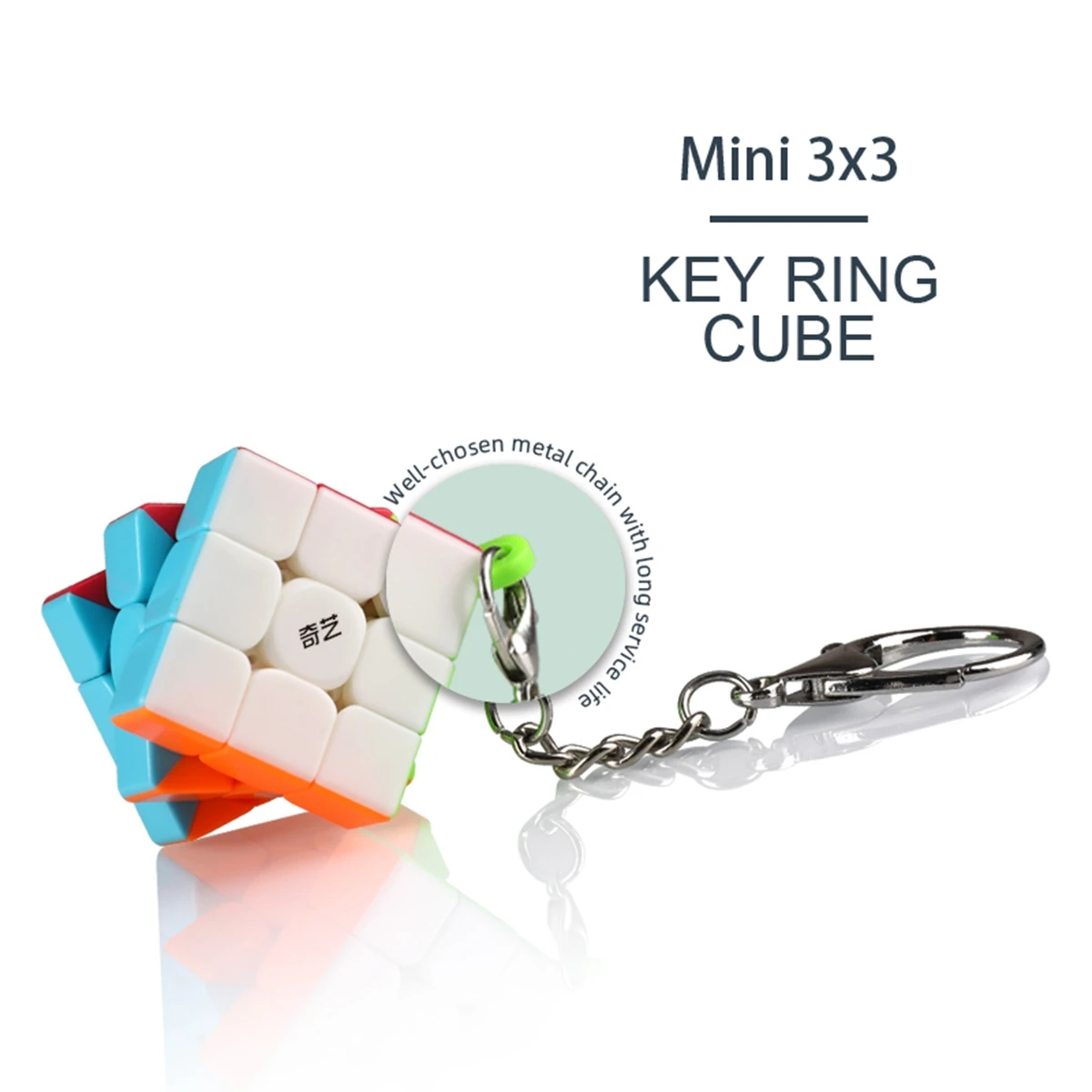 Qiyi Cube Keychain Mofang 3cm 3.5cm Mini 3x3x3 Magic Cube Keychain Professional Educational Toys