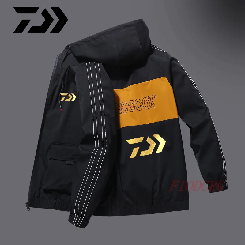 Мужская куртка с капюшоном Daiwa водонепроницаемая и ветрозащитная для рыбалки