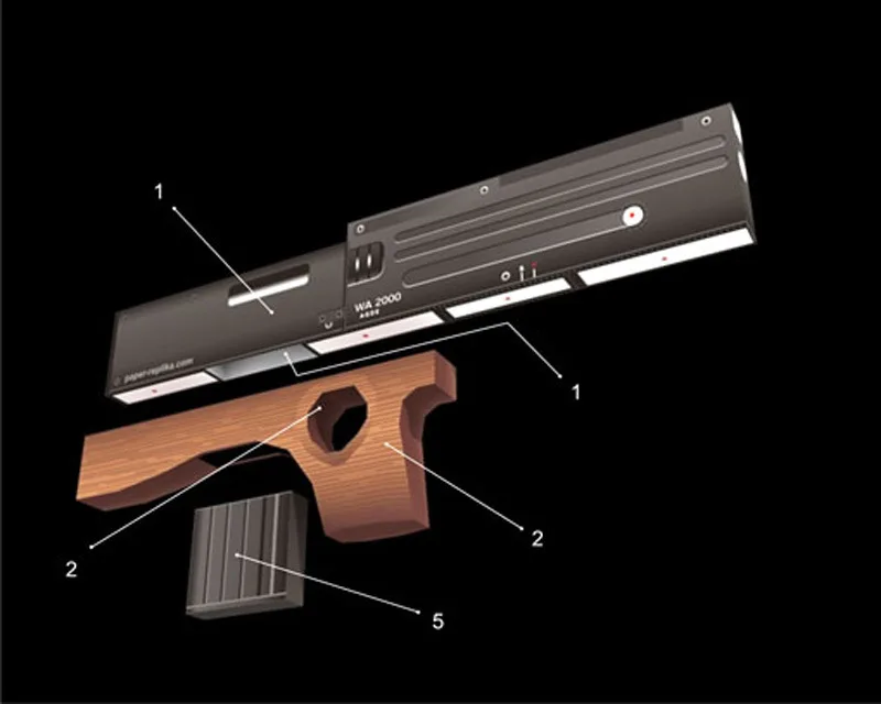 Walther WA2000 снайперская винтовка DIY 3D бумажная карточка модель Конструкторы строительные игрушки развивающие игрушки Военная Модель
