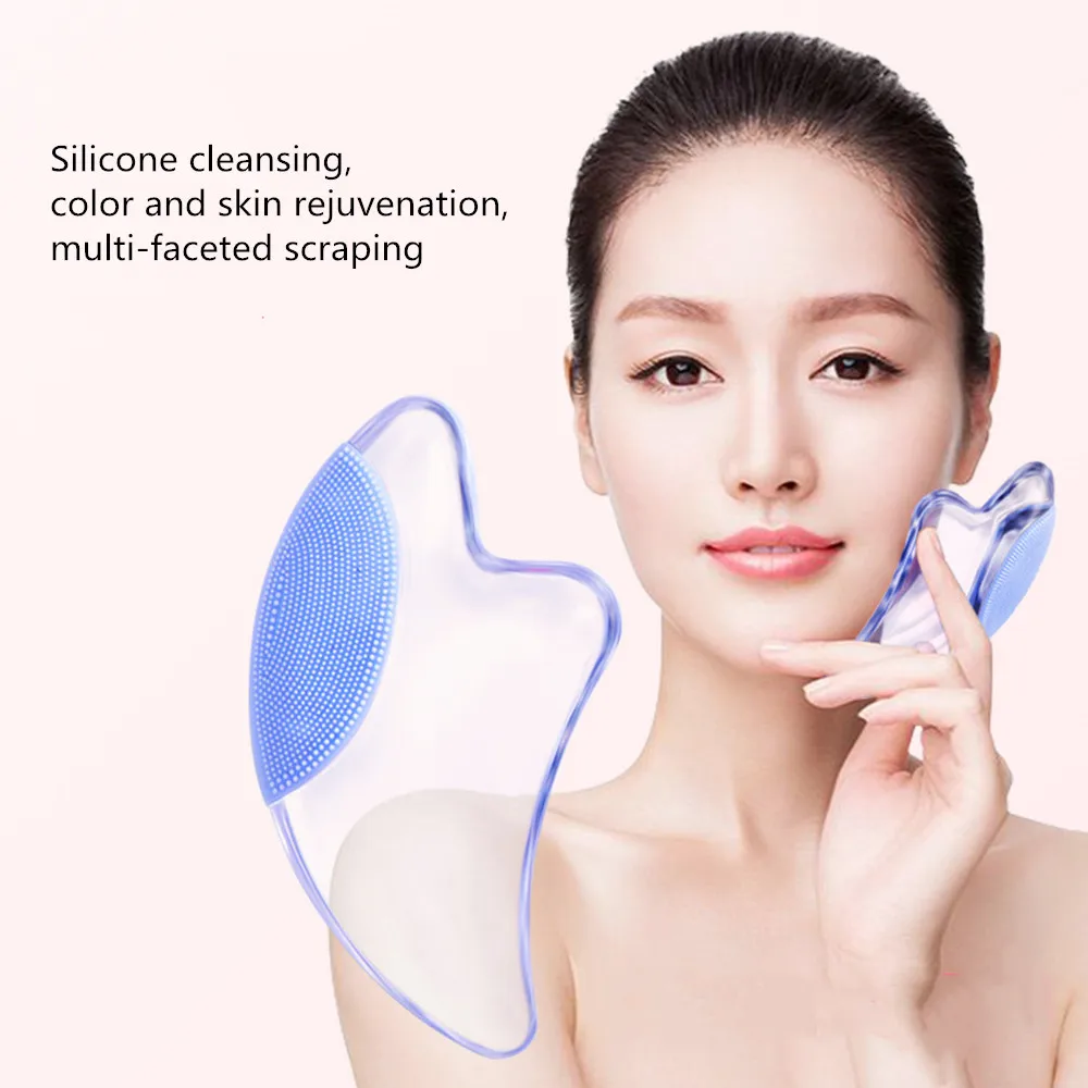 

Ultrasonic Electric Facial Cleansing Face Washing Brush Vibration Skin Blackhead Remover Pore Cleaner Massage Jade Care Massage