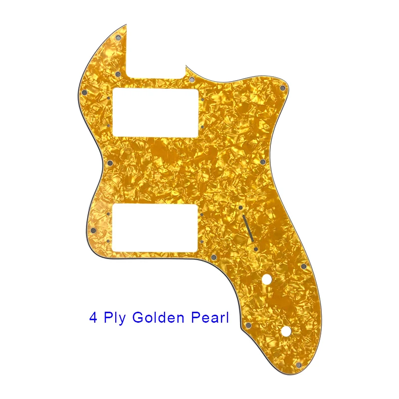 Pleroo гитарные части накладки для классической серии '72 Telecaster Tele Thinline гитары с широким диапазоном хамбакеров звукоснимателей - Цвет: 4 Ply Golden Pearl