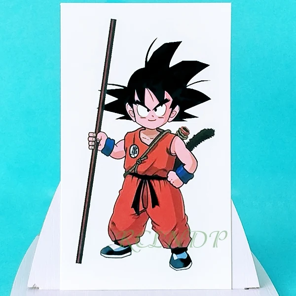 Водостойкая временная татуировка наклейка японского аниме мультфильм Dragon Ball Король обезьян поддельные тату флэш-тату для мужчин, женщин и детей