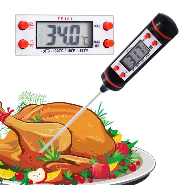 Digital LCD Thermometer Küche Kochen Lebensmittel BBQ Fleisch Temperatur  Sensor -20 zu 300 Celsius Sonde Ofen Temperatur Meter Werkzeug - AliExpress