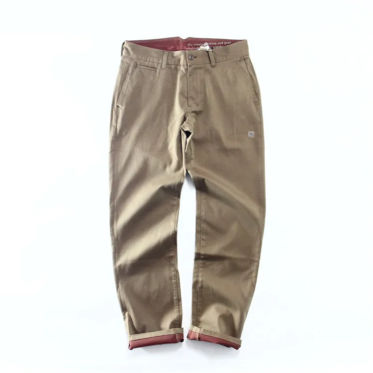Заказы экспортируются в Японию импортные товары хаки Slim Fit Карандаш Брюки повседневные тонкие мужские специальное предложение