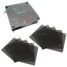10 sztuk 120MM pcv wentylator filtr pyłowy PC obudowa pyłoszczelna Cuttable komputer osłona z siatki czarny