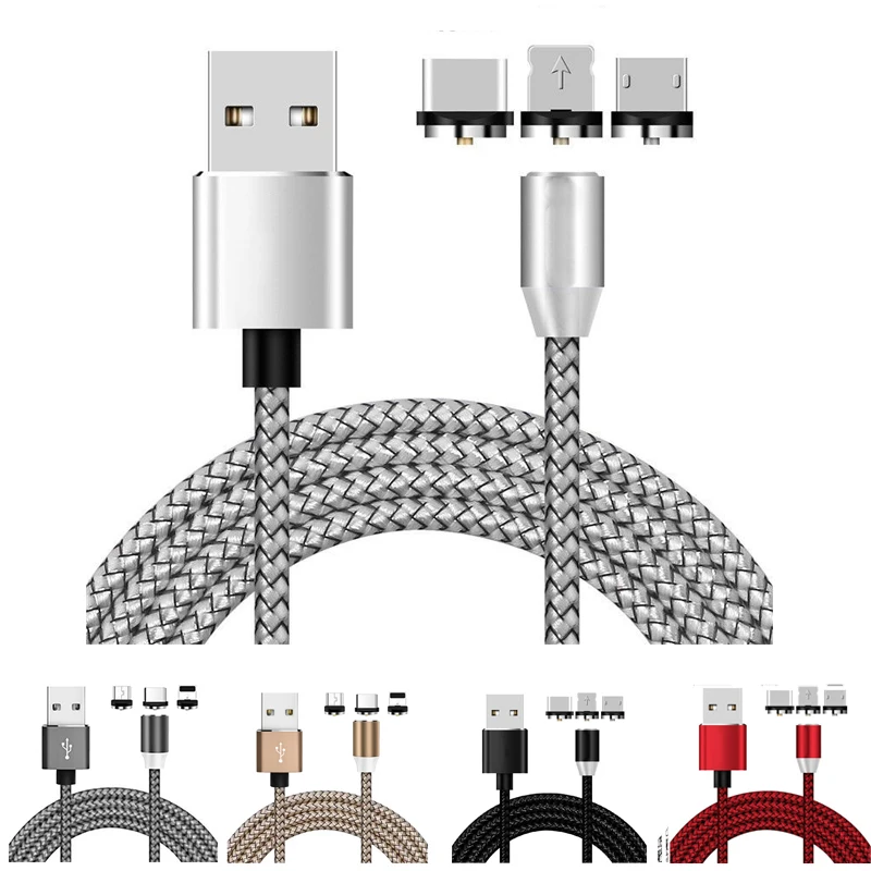 Магнитный кабель для iPhone XS X 7 Micro USB samsung S3 S4 S6 S7 Edge быстрое зарядное устройство type C