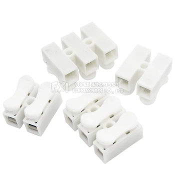

10PCS/LOT CH3 CH2 Electrical Cable Connectors Quick Splice Lock Wire Terminals Set press type terminal block wire connector