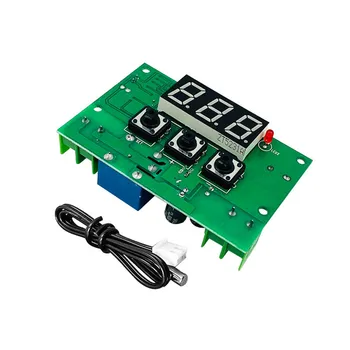 

W1301 Panel installation Intelligent digital display thermostat -50~110 degrees high temperature alarm accuracy 0.1 12V