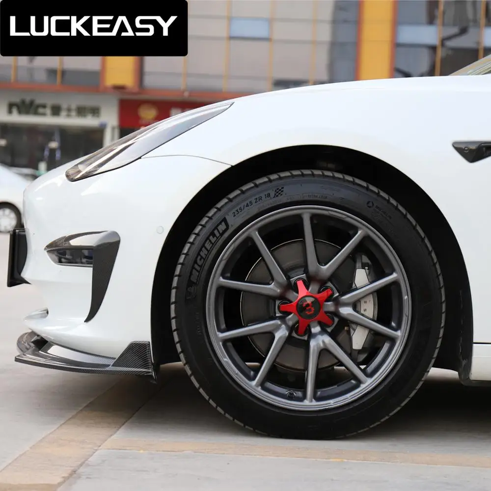 LUCKEASY краска модификация колпачок колеса комплект для Tesla модель 3 автомобиля 20 дюймов колеса Marvel цвет соответствия Железный человек колпачок колеса 4 шт./se