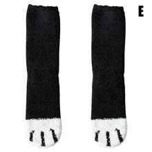 Женские плюшевые флисовые Носки, с рисунком кота, с когтями, дизайнерские, утолщенные, Осень-зима, теплые носки