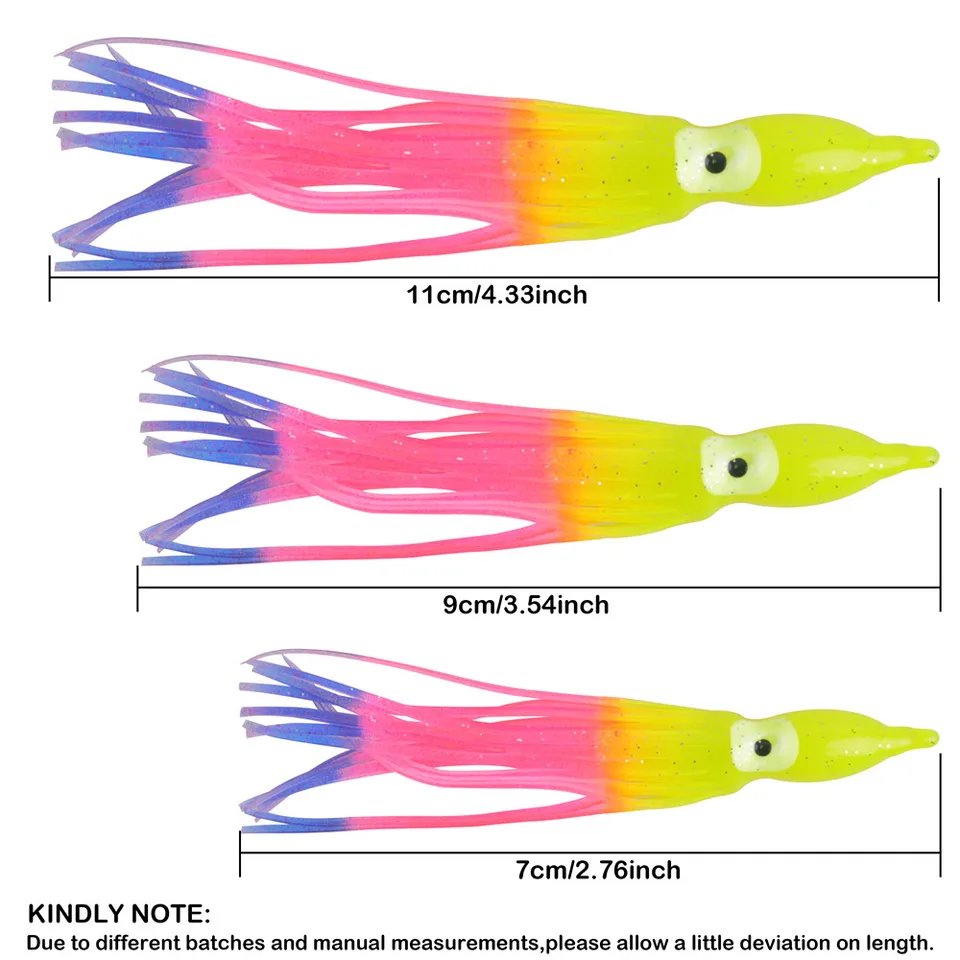 Tigofly 20pcs 6cm Squid Rubber Skirts Soft Octopus Fishing Lure Hoochie Tigofly 20pcs 6cm Squid Rubber Skirts Soft Octopus Fishing Lure Hoochie