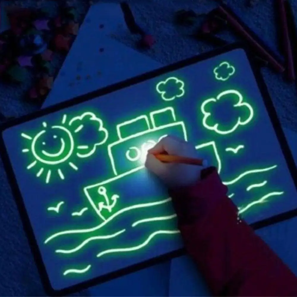 

A4 A3 A5 Reusable Magic Book Board Tablet Set Kids Drawing Toys Draw with Light In Dark Children Fun Developing Supplies