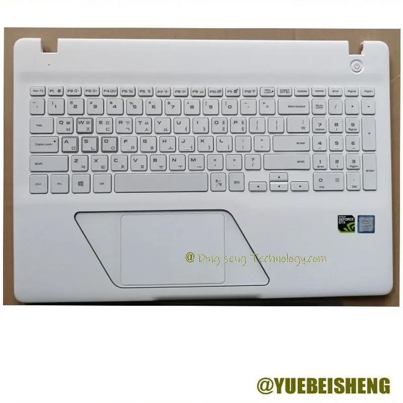 

YUEBEISHENG New/Org For Samsung NP800G5 NP800G5M 800G5H Palmrest KR Korean keybaord Upper Cover Case Touchpad,White