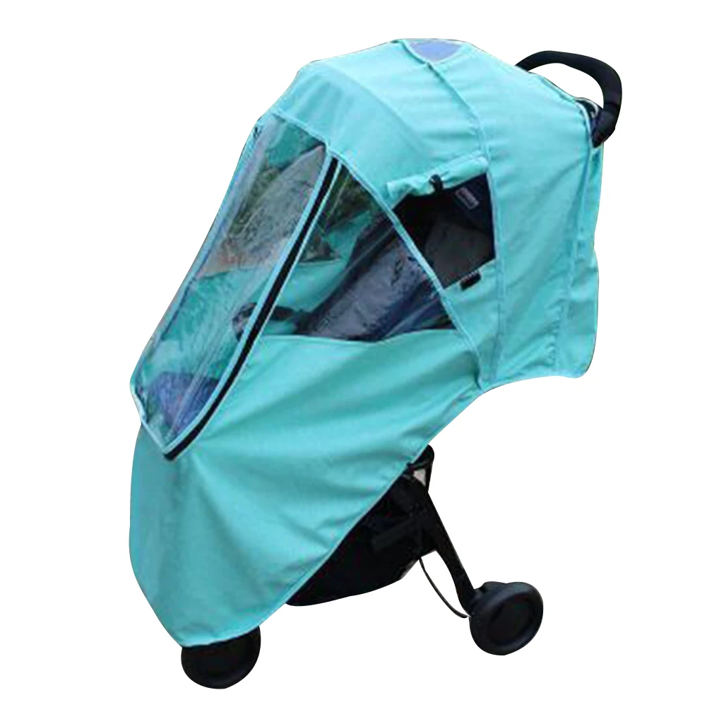 

Warm Universal Rain Cover Storage Pockets Protection Baby Strollers Linen Waterproof Dust Shield Accessories Windproof Zipper