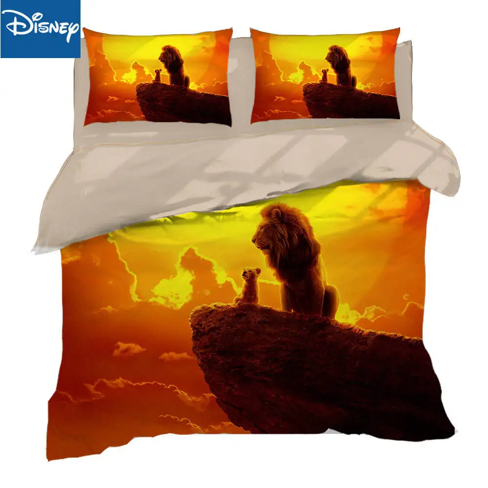3D закат Simba Лев набор для больших кроватей пододеяльники Декор детской спальни