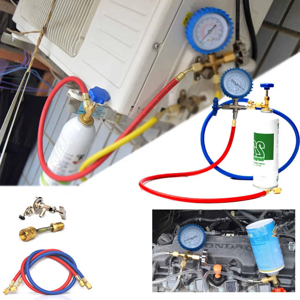 Connettore R410A Inverter Domestico Inverter Di Frequenza Condizionatore D'Aria Kit Di Aggiunta Di Refrigerante Adattatore Tavolo Refrigerante Aria Co