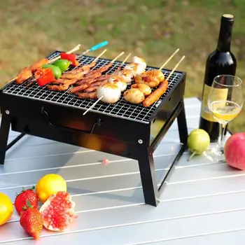 

Portable Foldable BBQ Grills Patio Barbecue Charcoal Grill Stove Outdoor Camping