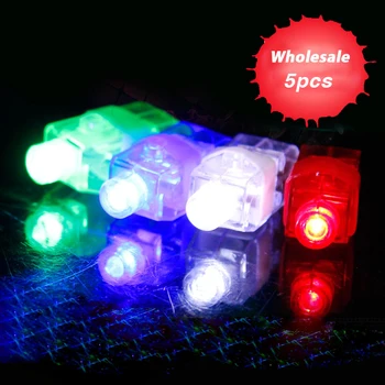 

5pcs/lot LED Glow Finger Light Toys Magic Trick Props Luminous Toys for Kids Amazing Fantastic Glowing Toy Finger Ring Blinking