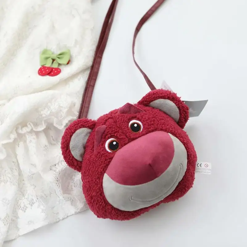 Cartoon Plush Toy Pink Strawberry Bear 20cm Shoulderbag Crossbody Bag Girl Birthday Christmas Gift #4085 | Игрушки и хобби