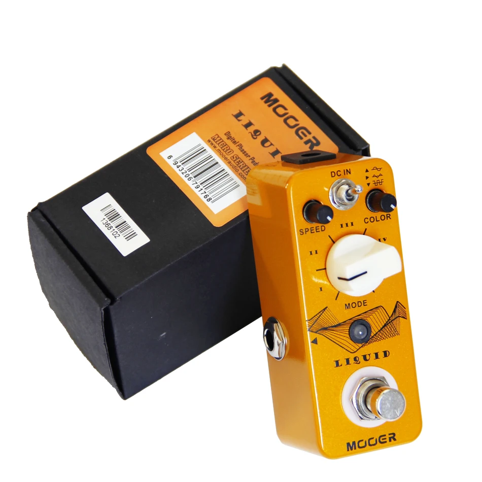 

Mooer Micro Liquid Digital Phaser Guitar Effect Pedal with 5 Different Effects 3 Selectable Wave True Bypass Full Metal Shell