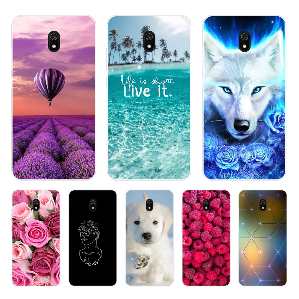 Чехол для xiaomi redmi 8a полная защита мягкая задняя крышка из ТПУ бампер чехол