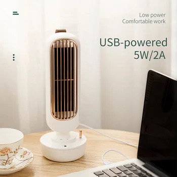 

Retro Humidification Tower Fan USB Charging Air Conditioner Cooler Desktop Humidifier Water Desktop Moisturizing Mute Mist Fan