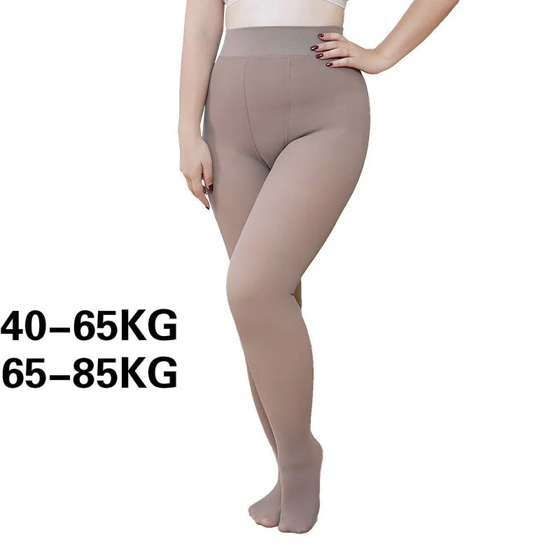 fleece leggings 2020 Women Fashion Plus Size 250G-500G 40KG-85KG New Legs Fake Translucent Warm Fleece Soft Leggings Thick Stretchy For girl spanx faux leather leggings