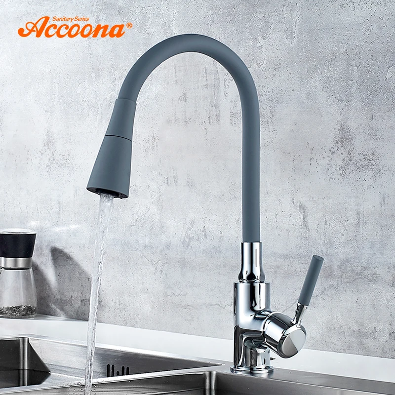 Kitchen-Faucet Hot-Water-Mixer Rotation Cold Accoona And A4890-4 A9890F-1 Silica-Gel