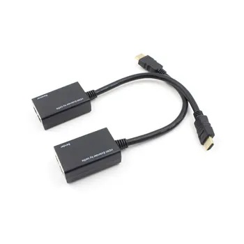 

HDMI Over RJ45 CAT5e CAT6 UTP LAN Ethernet Extender Repeater Supports 1080p Resolution up to 100ft (30M) by CAT5e CAT6 cable