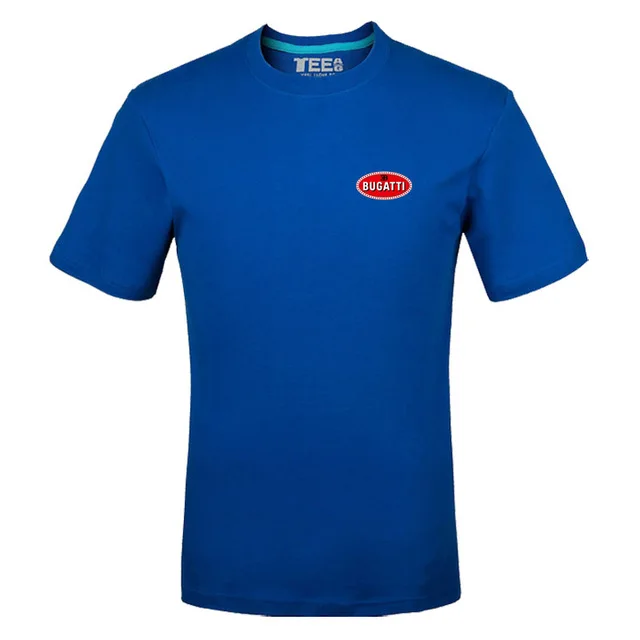 4 Bugatti logo t shirt Letter Printed Fashionable Round Neck T-shirts short sleeve T-shirt b - Цвет: 4