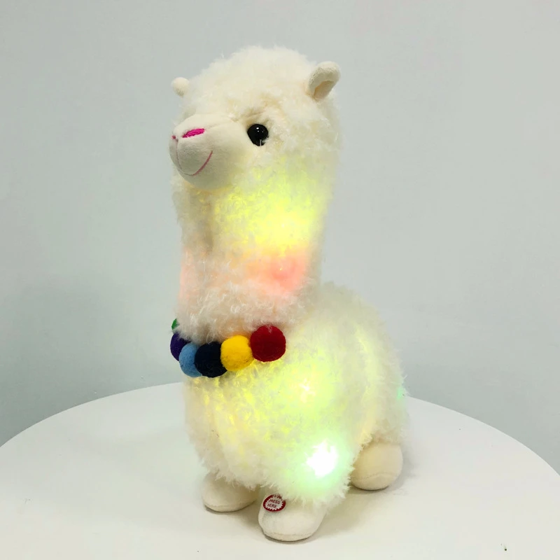 Новая светящаяся плюшевая игрушка Альпака ламы, плюшевая игрушка, светодиодная Радужная альпака, светящаяся игрушка Alpacasso для детей, подарки на день рождения