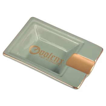 

Luxury Ceramic Cigar Ashtray with 1 Holder Table Decoration Cigarette Rubbish Garbage Storage Box Cigar Accessories