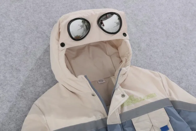 Pato para Baixo com Capuz Jaqueta para Crianças com Glasse Macacão de Inverno Outerwear Moda Outfits Cabolsa Menina Menino Crianças 2022 3 2021 inverno pato para baixo com capuz