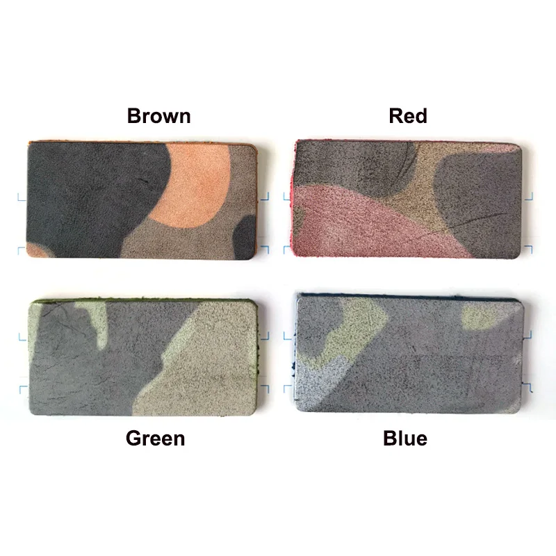 Waxed camouflage Vegetable Tanned leather craft material retro oil rich genuine cowhide Handmade Art Diy