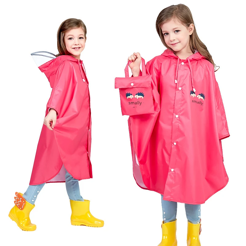 ZHOUYANG Children's Raincoat,Children's rain Poncho,Waterproof Raincoat,Panda rain Jacket,Cartoon rain Cape for Boys and Girls 