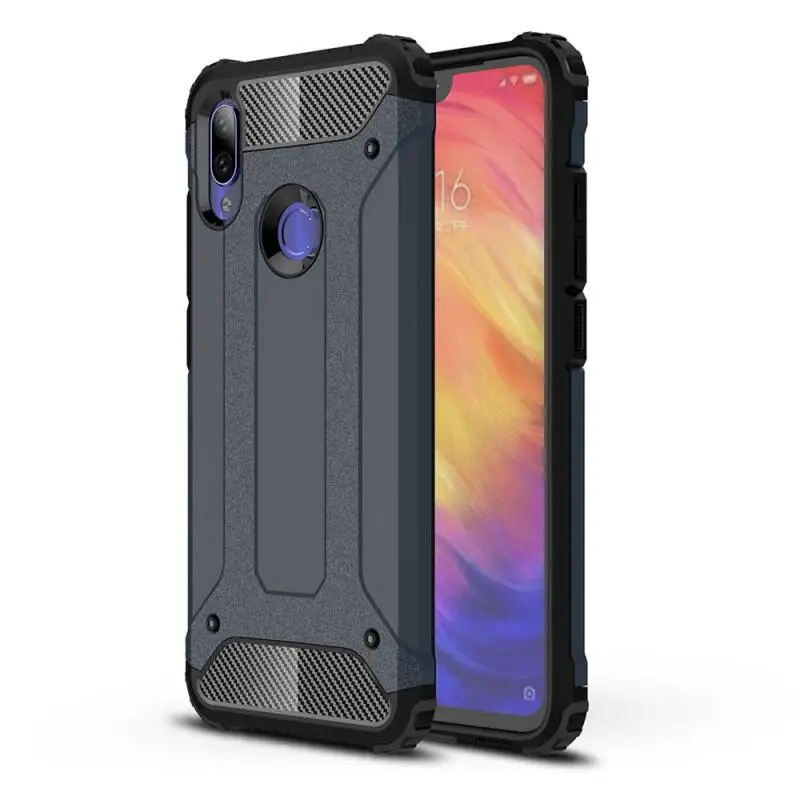 Navy UPaitou прочный двухслойный защитный чехол для Xiaomi Redmi 8A 7A K20 Go Note 7 Pro Чехол сверхпрочный чехол для Redmi Note8 чехол - Цвет: Navy