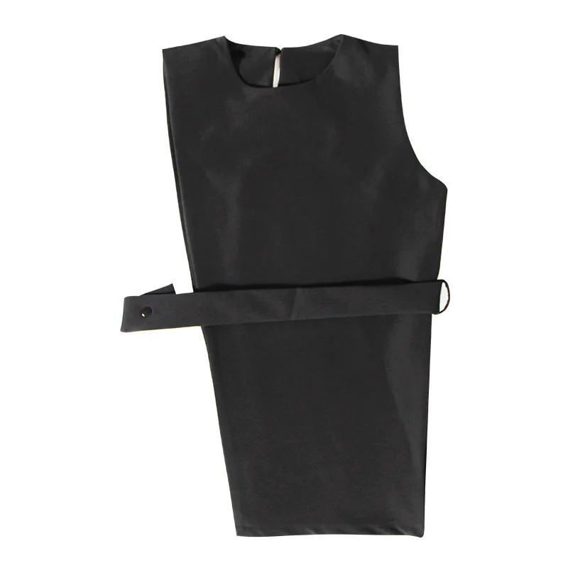 Весенняя рубашка с длинными рукавами асимметричный жилет Женские топы из двух