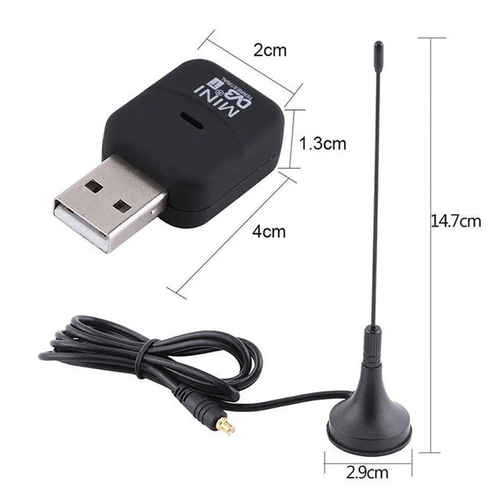США USB 2,0 цифровой DVB-T SDR+ DAB+ FM HD tv Stick антенна тюнера Dongle видео