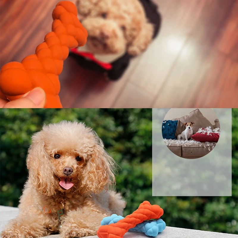 Pet собачья игрушка-кость для обучения чистке зубов пищалка, писклявый звук играть игрушки устойчивы к укусам интерактивная обучающая игрушка