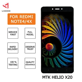 

100% Tested LCD For Xiaomi Redmi Note 4 Note 4x LCD Display Touch Screen Digitizer Assembly Panel Parts MTK Helio X20 Deca Core